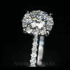 Aureline-Jewelry 0.5 Carat Round Brilliant Cut Lab Grown Diamond Halo Engagement Ring