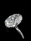 Aureline-Jewelry 3 Carat Oval Cut Lab Grown Diamond Solitaire Ring 18K Gold