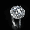 Aureline-Jewelry 4 Carat Round Lab Grown Diamond Ring Halo Engagement Ring