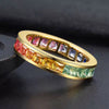 Aureline-Jewelry NOZBO 18K Colored Sapphire Rainbow Gradient Ring