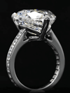 Aureline-Jewelry 10 Carat Heart Shape Lab Grown Diamond Pave Engagement Ring