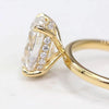 Aureline-Jewelry 3 Carat Oval Lab Grown Diamond Hidden Halo Ring 18K Gold