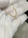 Aureline-Jewelry Drilled 1 Carat Heart Cut Lab Grown Diamond Pendant Solitaire Ball Necklace