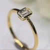Aureline-Jewelry 0.5 CT Emerald Cut Lab Diamond Bezel Ring