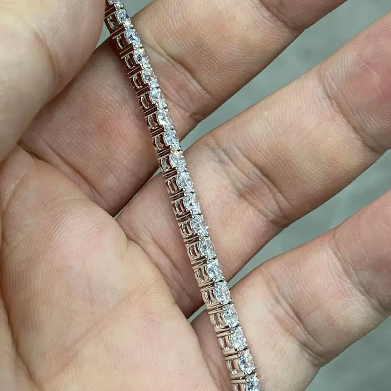 Aureline-Jewelry Each 0.20-carat Round Lab-Grown Diamond Tennis Bracelet