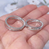 Aureline-Jewelry Statement Couple Wedding Bands Set with Lab Diamonds 18K White Gold