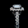 Aureline-Jewelry 0.8 CT Emerald Cut Lab Diamond Halo Ring