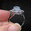 Aureline-Jewelry Aquamarine Lab-Grown Diamond Ring In 18K Gold