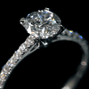 Aureline-Jewelry 1 Carat Lab Grown Diamond Pave Engagement Ring