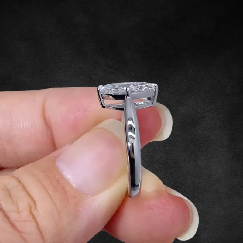 Aureline-Jewelry 1.5ct Marquise Cut Lab Grown Diamond Solitaire Ring