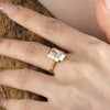 Aureline-Jewelry 4 Carat Lab Diamond Radiant Bezel Ring 14K Gold