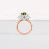 Aureline-Jewelry Oval Cut Lab Ruby And Diamond Halo Cocktail Ring In 14k Gold