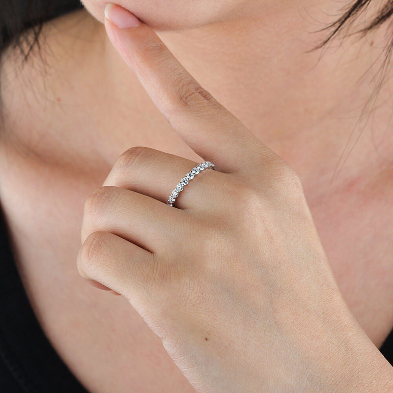 Aureline-Jewelry Lab-Grown Diamond Eternity Ring In 925 Silver