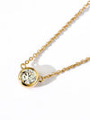 Aureline-Jewelry 0.3CT Solitaire Lab Diamond Bridesmaid Necklace 18K Gold