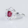 Aureline-Jewelry Lab-Grown Ruby Ring with White Sapphire 14k Gold