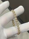 Aureline-Jewelry Bezel Round Lab Grown Diamond Tennis Bracelet