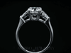 Aureline-Jewelry Three-Stone 1 Carat Round Diamond With Pear Side Stones Ring 18K Gold