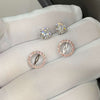 Aureline-Jewelry 2ctw Round Diamond Studs with Removable Pink Diamond Halo