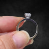 Aureline-Jewelry 1 Carat Round Cut Two Tone Lab Diamond Ring