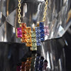 Aureline-Jewelry NOZBO Invisible Set Heart Necklace with Natural Rainbow Sapphires in 18K Gold