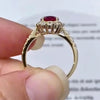 Aureline-Jewelry 2 Carat Ruby Ring with Lab Grown Diamonds