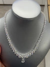 Aureline-Jewelry 60CTW Tennis Necklace with Pear and Round Lab Grown Diamond