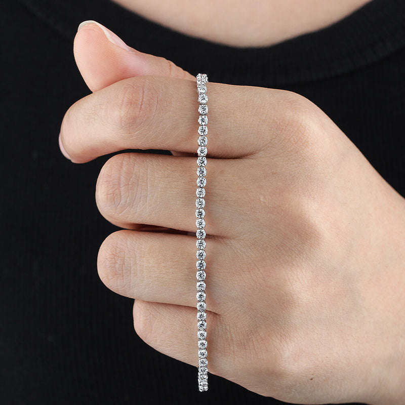 Aureline-Jewelry Lab Grown Diamond Tennis Bracelet In 925 Silver(2.63 Ct. Tw.)