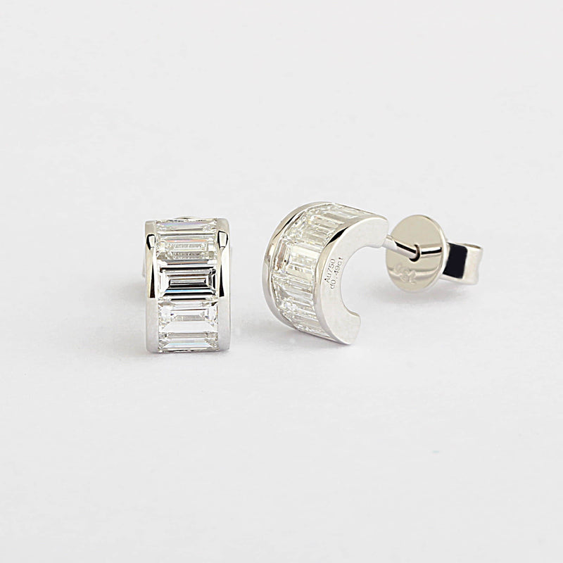 Aureline-Jewelry Baguette Lab-Grown Diamond Studs Earrings (1.00 Ct. Tw.)