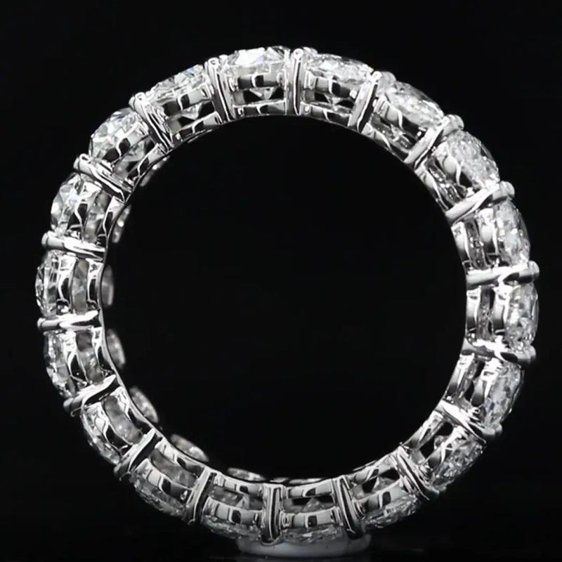 Aureline-Jewelry 4.75 CTW each Oval Cut Lab Grown Diamond Wedding Full Eternity Band