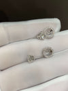 Aureline-Jewelry 1.7ctw Round Lab Diamond Halo Earrings, 2 Ways to Wear