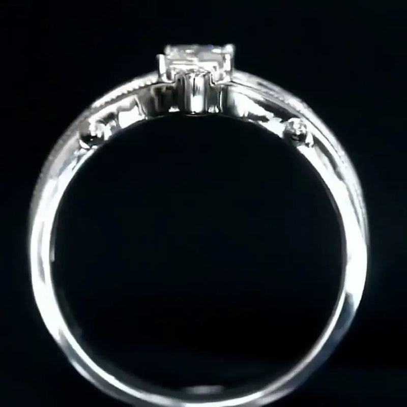 Aureline-Jewelry Vintage Princess Cut Lab-Grown Diamond Men's Ring