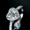 Aureline-Jewelry 1 Carat Heart Shape Lab Grown Diamond Halo Engagement Ring
