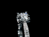 Aureline-Jewelry Lab-Grown Diamond Ring with Double-Row Pavé Band