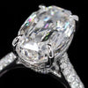 Aureline-Jewelry 6.66 Carat Antique Oval Cut Lab Grown Diamond Engagement Ring