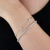 Aureline-Jewelry Five Bezel-Set Lab Diamonds Bracelet In 925 Sliver (3/4 Ct. Tw.)