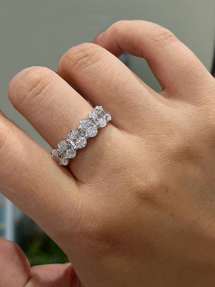 Aureline-Jewelry Oval Lab Grown Diamond Wedding Band (3 Ct. Tw.)