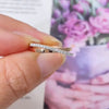 Aureline-Jewelry Twist Two Tone Couple Wedding Bands Set with Lab Diamonds 18K Gold
