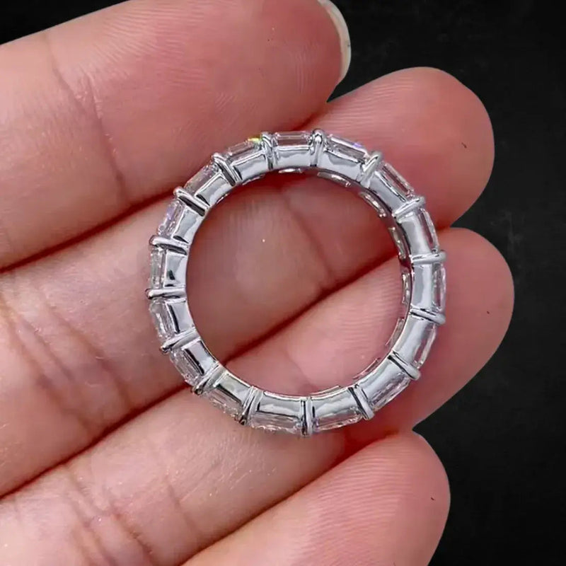 Aureline-Jewelry Half Asscher Cut Half Radiant Cut Lab Diamond Eternity Ring