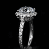 Aureline-Jewelry 4 Carat Round Lab Grown Diamond Ring Halo Engagement Ring