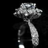 Aureline-Jewelry 1 Carat Round Cut Lab Grown Diamond Snowflake Halo Engagement Ring