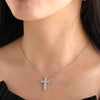 Aureline-Jewelry 1.17 Ct Lab Diamond Cross Necklace 18K Gold