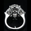 Aureline-Jewelry 10 CT Oval and Half Moon Lab Grown Diamond Three Stone Engagement Ring