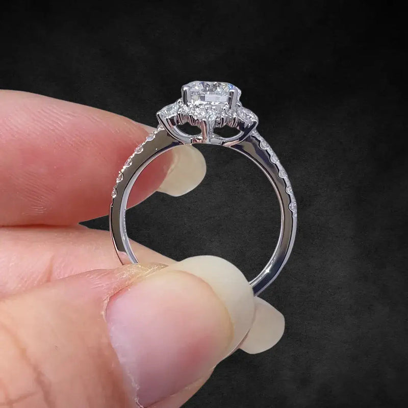 Aureline-Jewelry 1 Carat Lab-Grown Diamond Snowflake Ring