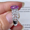 Aureline-Jewelry 1 Carat Oval Pink Sapphire Engagement Rings