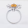 Aureline-Jewelry Ring with Lab-Grown Yellow Sapphire in Irregular Design 14k Gold