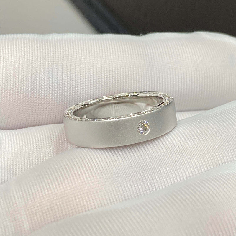 Aureline-Jewelry Unique Single-Row Men's Lab Diamond Wedding Ring