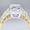 Aureline-Jewelry 4CT Emerald Cut Lab Diamond Seven Stone Ring 18K Gold