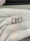 Aureline-Jewelry 1.36ctw Double Lab Diamond Hoop Earrings, Round & Princess Cut