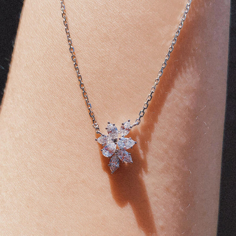 Aureline-Jewelry Marquise and Pear Lab Grown Diamond Necklace