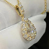 Aureline-Jewelry 1 Carat Pear Cut Lab-Grown Diamond Pendant Halo Set